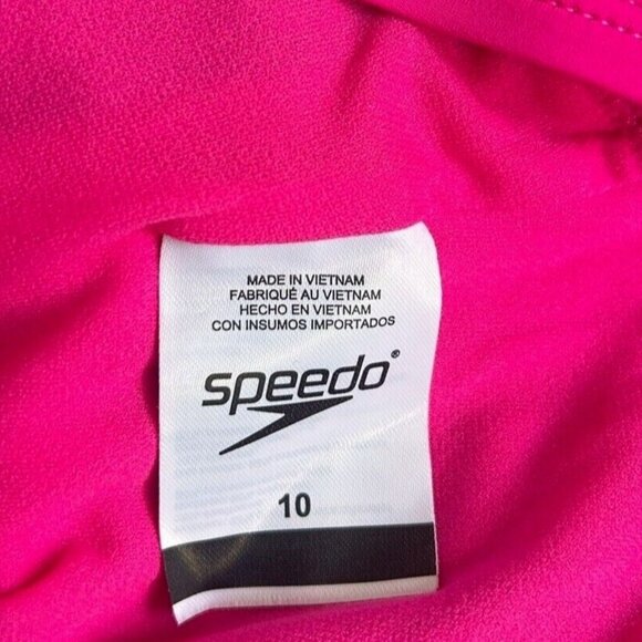 Speedo Girls Thick Strap One Piece Swimsuit Speedo Infinity Splice Black Size 10 - Picture 4 of 8